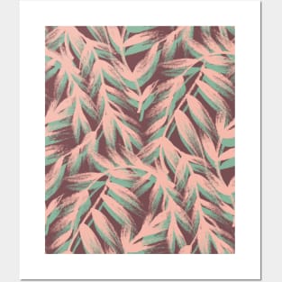 Painted Mint Leaves Posters and Art